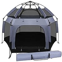 Baby Play Yard Outdoor Baby Playpen with Canopy Beach Tent for Kids and Toddlers Portable Lightweight Pop Up Pack and Play Playards with Travel Bag,61