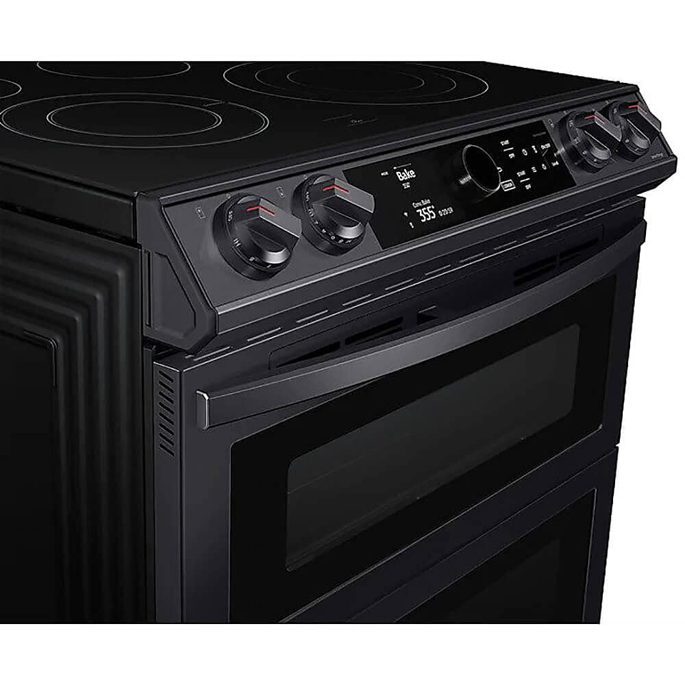 SAMSUNG NE63T8751SG 6.3 cu ft. Smart Slide-in Electric Range with Smart Dial, Air Fry, & Flex Duo(TM) in Black Stainless Steel