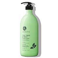 Luseta Tea Tree and Mint Conditioner 33.8 Oz, Refreshing & Nourishing Scalp Anti-dandruff, infused with Tea Tree & Peppermint Oil, Paraben Free and Sulfate Free
