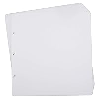 10 Sheets Double Sided Refill Pages - 9.84 x 10.24 inch Thick Additional Craft Paper Cardboard for 10x10 inch Three-Ring Loose-leaf Binder Heart-Shaped Photo Album and DIY Scrapbook (White)