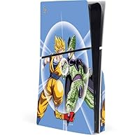 Skinit Decal Gaming Skin Compatible with PS5 Slim Disk Console - Officially Licensed Dragon Ball Z Goku & Cell Design