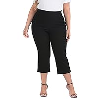 HDE Plus Size Pull On Capris for Women