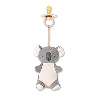 Itzy Ritzy - Bitzy Pal Pacifier & Lovey Set; Detachable Koala Lovey & Coordinating Natural Rubber Pacifier; Ideal for Ages 0-6 Months, Koala