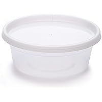 Deli Food Storage Containers with Lids (48 Count) (8oz)