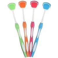 4 Pieces Tongue Scraper, Tongue Cleaner Brush for Adults Tongue Scrubber for Better Breath and Oral Hygiene