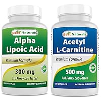 Best Naturals Alpha Lipoic Acid 300 mg & Acetyl L-Carnitine 500 Mg