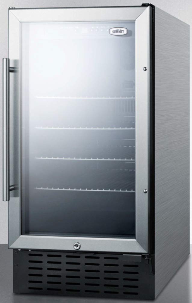 Summit SCR1841BCSSADA Undercounter Beverage Refrigeration, Glass/Stainless-Steel