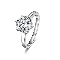 MRENITE 1ct 6.5mm 10K 14K 18K Moissanite Engagement Rings Lab Grown Diamond D Color VVS1 Clarity Solitare Wedding Anniversary Ring Jewelry Gift for Women