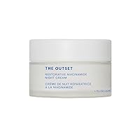The Outset Restorative Niacinimide and Bakuchiol Night Cream - Gentle Fragrance Free Anti-Aging Moisturizer - Wrinkle reducing - Clean, Vegan, Gluten Free - All Skin Types, Sensitive Skin - 1.7 fl oz