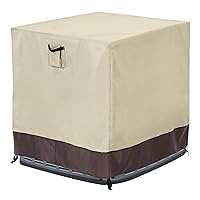 ABCCANOPY Air Conditioner Cover Waterproof Protective Cover Outdoor Furniture Cover Universal Square Cover Furniture Protective Cover 30x30x32 Beige Brown