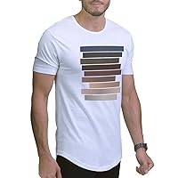 ShirtBANC Graphic Dropcut Shirt Contemporary Art Tee Color Bars Unique Design