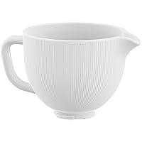 GVODE Ceramic Bowl for KitchenAid, Fit for Kitchenaid Mixer Bowl, Replacement with Kitchenaid Bowl, 4.5-5Q with Kitchenaid Bowls for Mixer-Classic Column