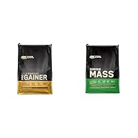 Optimum Nutrition GS Pro Gainer Weight Gainer Protein Powder, Double Chocolate, 10.19 Pounds & Serious Mass Weight Gainer Protein Powder, Vitamin C, Zinc and Vitamin D