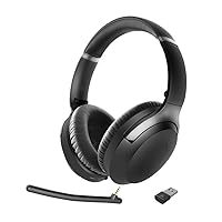 Avantree Aria Pro 2 - Bluetooth Headphones with Noise Filtering Mic for Clear Calls, Dual Link for PC & Phone, Active Noise Cancelling Wireless Headset with USB Adapter for Computer & Laptop
