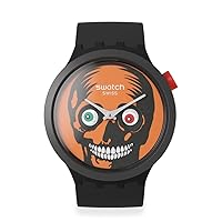 Swatch Unisex Casual Black Watch Bioceramic Quartz It's Spooky Time