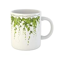 Coffee Mug Green Vine Branch Leaves Wall Plant Ivy Creeper Leaf 11 Oz Ceramic Tea Cup Mugs Best Gift Or Souvenir For Family Friends Coworkers