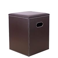 Footstool, Home Square Storage Stool, Shoe Bench, Portable Coffee Table Stool, Sofa Stool (Color : Brown)