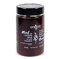 Raw Buckwheat Honey - 500g/17.6oz, Unheated, Unfiltered and Unprocessed Natural Dark Honey, Rich in Antioxidants Pure Buckwheat Honey