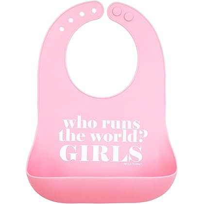 BELLA TUNNO Girl’s Wonder Bib – Silicone Baby Bib for Girls, Non-toxic BPA Free Soft Silicone Bib, Waterproof, Easy to Clean