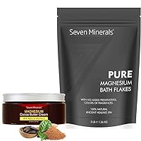 Seven Minerals Natural Magnesium Cream & Pure Magnesium Bath Flakes