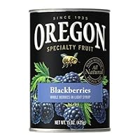 Oregon Fruit Products, Canned Fruits, Blackberries in Light Syrup, 15oz (Pack of 3)