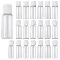 20 Pcs Plastic Bottles with Flip Cap Clear Empty Dispenser Container Refillable Cosmetic Bottles for Shampoo, Liquid Body Soap, Toner, Lotion, Cream (10ml)