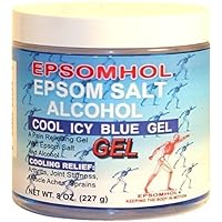 Epsom Salt Alcohol Gel, Cool ICY, Blue, 8 oz