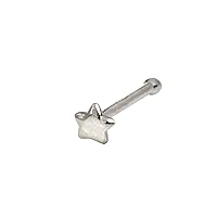 14k White Gold Star Body Piercing Jewelry Nose Stud Jewelry Gifts for Women