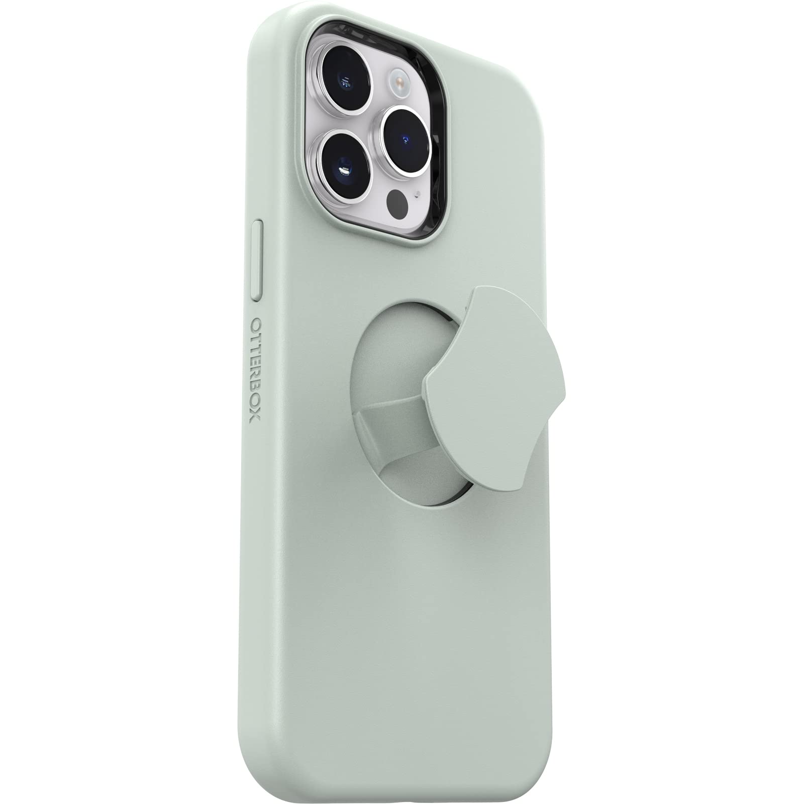 OtterBox iPhone 14 Pro Max OtterGrip Symmetry Series Case - CHILL OUT (Green), built-in grip, sleek case, snaps to MagSafe, raised edges protect camera & screen