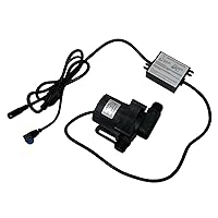 DC50C-2480A 24V Micro Brushless DC Water Circulation Pump 86W, Speed/Flow Adjustable, 8m 26ft Lift 634GPH, Low Noise Continuous Circulation Cooling Pressure Gardening Sys