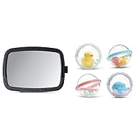 Munchkin® Brica® 360° Car Mirror and Float & Play 4pc Bath Bubbles Baby Bundle
