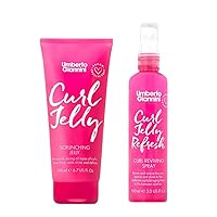 Umberto Giannini Curl Jelly Scrunching Jelly Vegan & Curl Jelly Refresh - Cruelty Free Frizz Styling Curl Control Hair Gel for Curly or Wavy Hair (Curl Jelly and Jelly Refresh Spray)