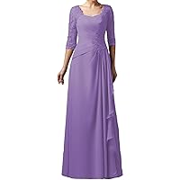 Sheath/Column Elegant Mother of The Bride Dress Square Neck Floor Length Half Sleeve Wedding Guest Dress 2024