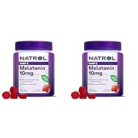 Natrol Melatonin 10mg, Dietary Supplement for Restful Sleep, Sleep Gummies for Adults, 60 Strawberry-Flavored Gummies, 30 Day Supply (Pack of 2)