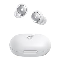 Soundcore by Anker Space A40 Auto-Adjustable Active Noise Cancelling Wireless Earbuds, Reduce Noise by Up to 98%, 50H Playtime, Comfortable Fit, App Customization, Wireless Charge (White)