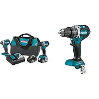 Makita XT269M 18V LXT Lithium-Ion Brushless Cordless 2-Pc. Combo Kit (4.0Ah) with XPH12Z 18V LXT Lithium-Ion Compact Brushless Cordless 1/2