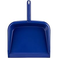 SPARTA Large Handheld Dustpan with Hanging Hole, Heavy-Duty Plastic Dustpan with Wide Lip for Countertops and Surfaces, Plastic, 10 Inches, Blue