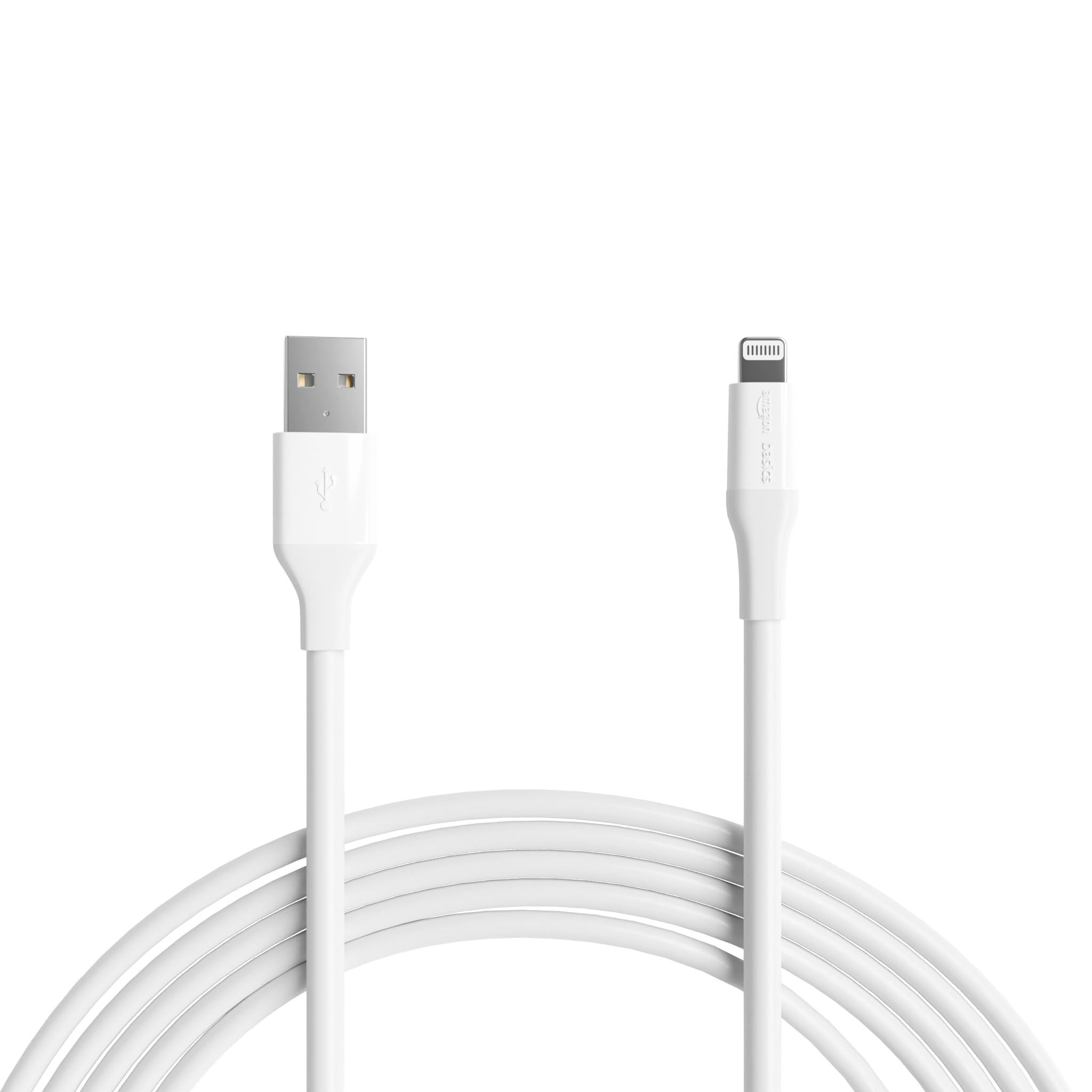 Amazon Basics Lightning to USB-A Cable for iPhone, 10 Feet, White