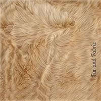 Classic Rectangle Sheepskin Area Rug Plush Faux Fur (3'x5', Tan Camel)