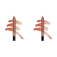 wet n wild Color Icon Cream Eyeshadow Makeup Multi-Stick Peach Born To Flirt (Pack of 2)