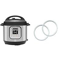 Instant Pot Duo 7-in-1 Electric Pressure Cooker 8 Quart and Instant Pot Sealing Ring 8-Qt 2-Pack