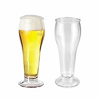 G.E.T. SW-1417-1-SAN-CL Heavy-Duty Shatterproof Plastic Pilsner Beer Glasses, 22 Ounce (Set of 12)