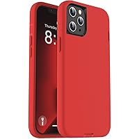 ORIbox for iPhone 13 Pro Max Case Red, [10 FT Military Grade Drop Protection], The Liquid Silicone Heavy Duty Shockproof Anti-Fall Case for iPhone 13 Pro Max,6.7 inch, Red