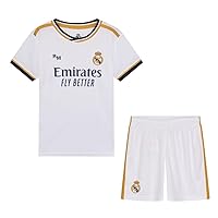  LeenBD Ronaldo No #7 Madrid Black Dragoon Special Edition Kids  Soccer Jersey Kit Shorts Socks Set Youth Sizes (Black,24 : Sports 