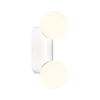 Astro Lyra Wall Twin Dimmable Bathroom Wall Light (Gloss Glaze White) - Damp Rated - G9 Lamp, Designed in Britain - 1472006-3 Years Guarantee