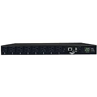 1.9kW Single-Phase ATS / Switched PDU with LX Platform Interface, 120V Outlets (16 5-15/20R), 2 L5-20P / 5-20P 12ft 120V Inputs, 1U Rack-Mount, TAA (PDUMH20ATNET) Black