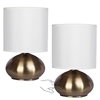 Catalina Lighting 18581-001 Transitional Matching Small Touch Lamp Set, LED Bulb NOT Included, 9.25