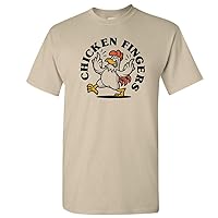 Middle Chicken Fingers Funny Shirts - Birthday Gifts for Men with Hilarious Designs, Mens Graphic T-Shirts