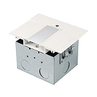 WAC Lighting LED-T-RBOX1-WT InvisiLED Power Feed for Symmetrical Recessed Channel with Junction Box, White