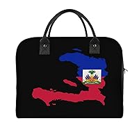Flag Map of Haiti Travel Tote Bag Large Capacity Laptop Bags Beach Handbag Lightweight Crossbody Shoulder Bags for Office